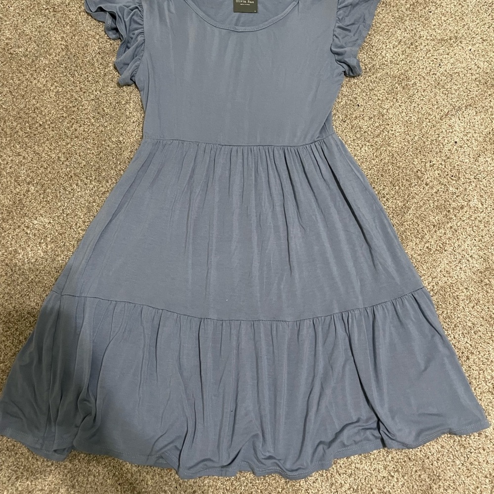 Olivia Rae Gray Ruffled Tiered Sundress